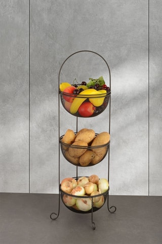 3 cestas de metal Aleyna SM3K - Negro