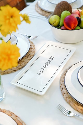 Bandeja de cerámica - 35 x 16 x 2 cm