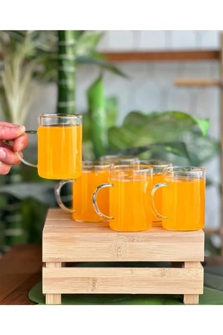 6 vasos de vidrio de borosilicato - 200 ml