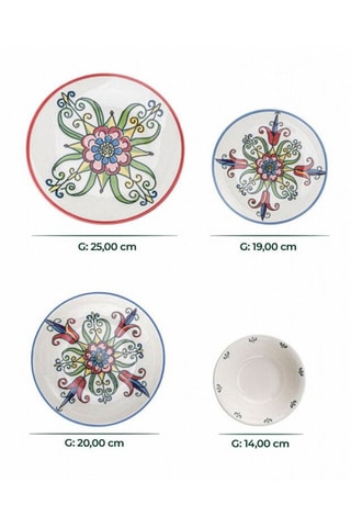 Vajilla de porcelana - 24 piezas