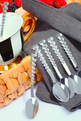 6 cucharas de acero inoxidable - 11 cm