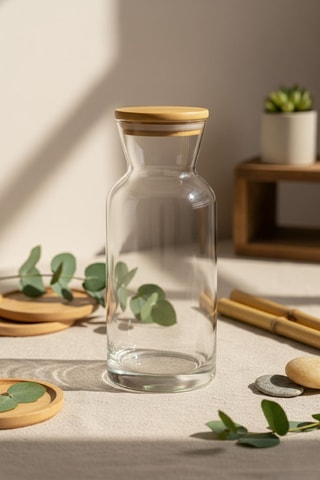 2 botellas isotérmicas con tapones de bambú - 70 cl