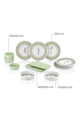 Vajilla de cerámica para el desayuno - 14 piezas