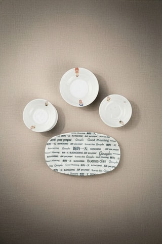 Vajilla de porcelana para el desayuno - 14 piezas