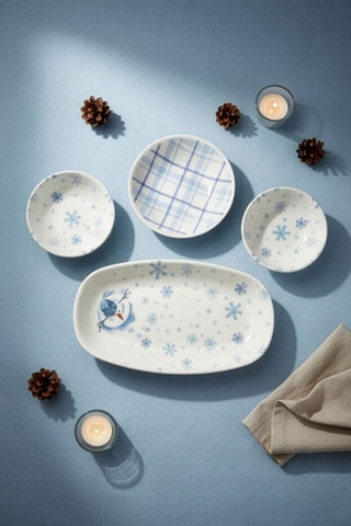 Vajilla de porcelana para el desayuno - 14 piezas