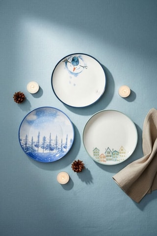 Vajilla de porcelana para el desayuno - 14 piezas