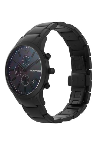 Reloj de cuarzo de acero - Cronógrafo - Negro