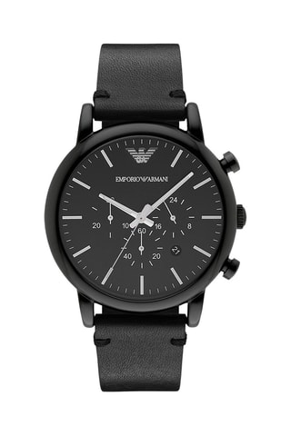Reloj de cuarzo de piel - Cronógrafo - Negro
