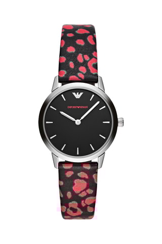 Reloj de cuarzo de poliuretano - Negro y plateado