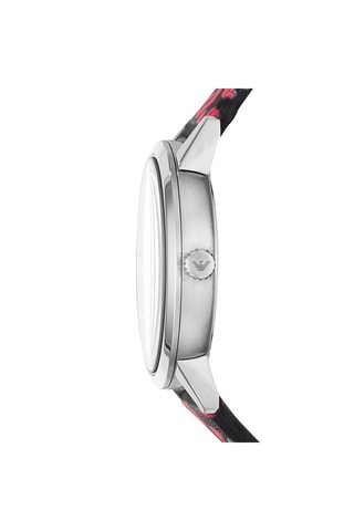 Reloj de cuarzo de poliuretano - Negro y plateado