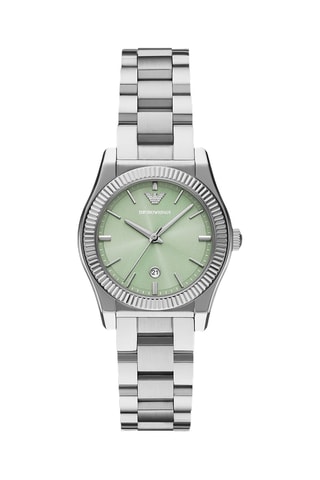 Reloj de cuarzo de acero - Plateado