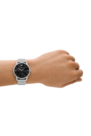 Reloj automático de acero - Plateado