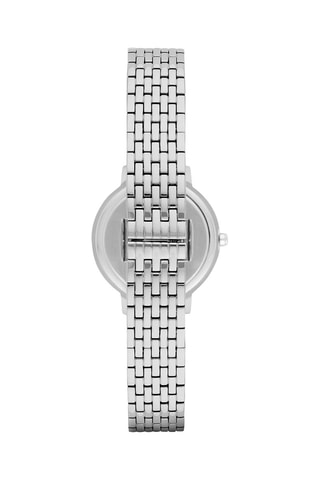 Reloj de cuarzo de acero y nácar