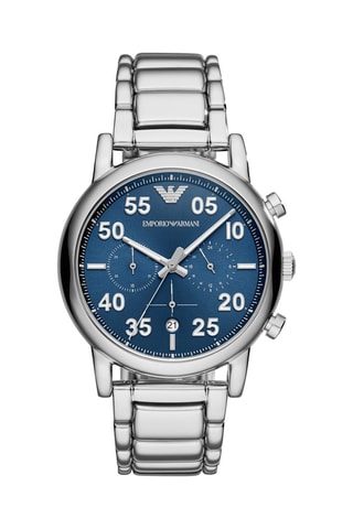 Reloj de cuarzo de acero - Gris y azul