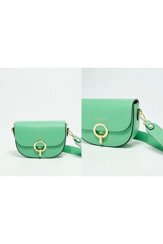 Sac bandoulière en cuir Arya - Vert