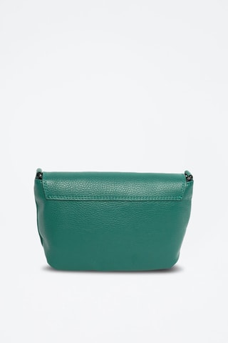 Sac bandoulière en cuir Joyce - Noir et vert