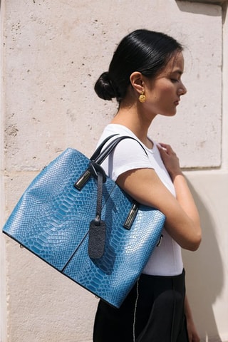 Bolso de piel Rafa - Azul