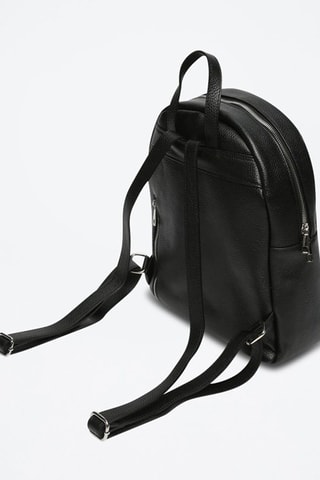 Sac à dos en cuir Mini Lou - Noir