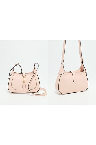 Sac bandoulière en cuir Lise - Rose