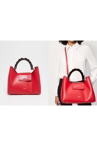 Sac à main en cuir Ana - Rouge