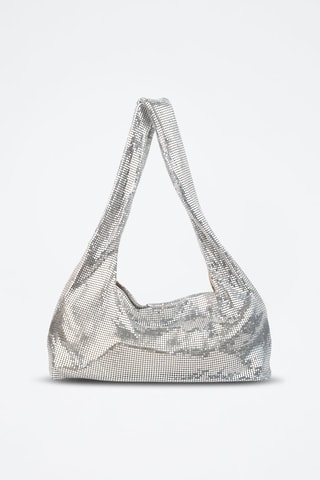 Sac porté épaule en sequins Vika  - Argenté