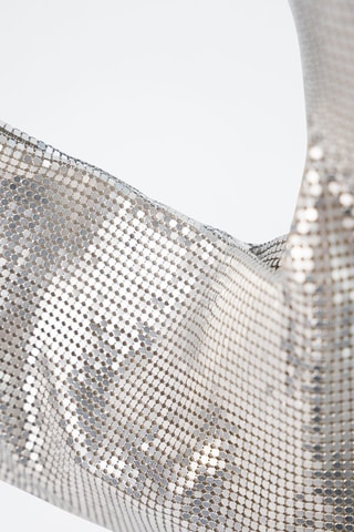 Sac porté épaule en sequins Vika  - Argenté