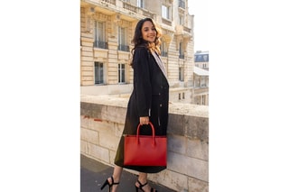 Sac à main en cuir Ynell  - Rouge