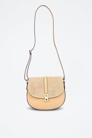 Sac bandoulière en cuir Rhea - Beige