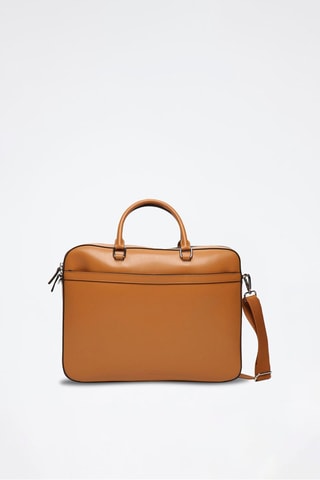 Porte-documents en cuir Tonio Box - Marron