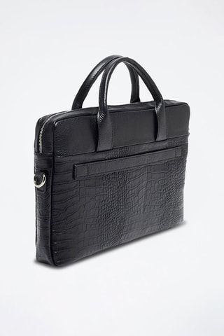 Porte-documents en cuir Alberto Croco - Noir