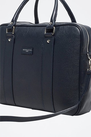 Sacoche en cuir Iris - Bleu marine