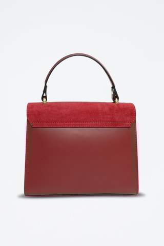 Sac à main en cuir Shak - Doré et rouge