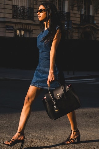 Leren Handtas Jane Bi   - Zwart