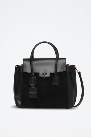 Leren Handtas Jane Bi   - Zwart