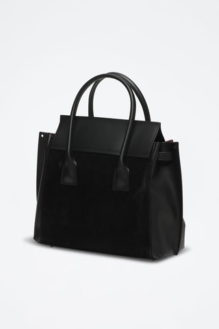 Leren Handtas Jane Bi   - Zwart