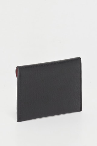 Tarjetero de piel Alina - Negro