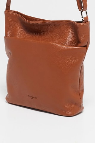 Sac bandoulière en cuir Ylena - Marron