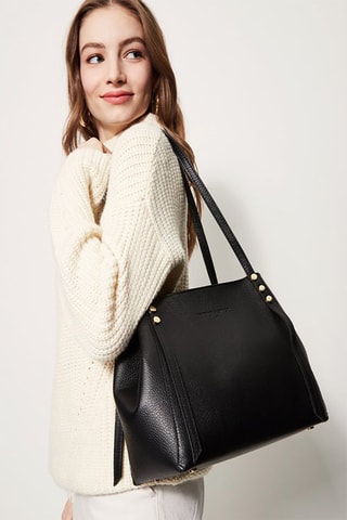 Cabas en cuir Yda - Noir