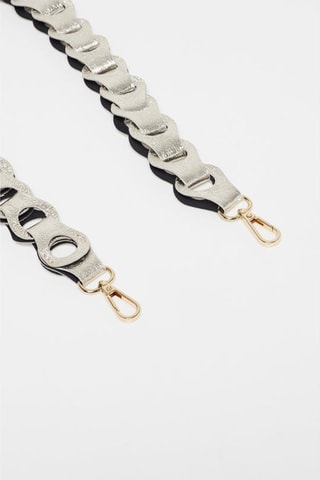 Cadena para portateléfono de piel Sasha - Blanco