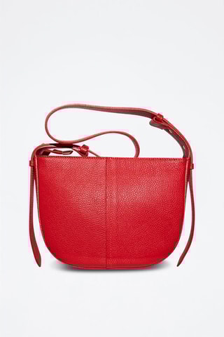 Sac porté épaule en cuir Clara - Rouge