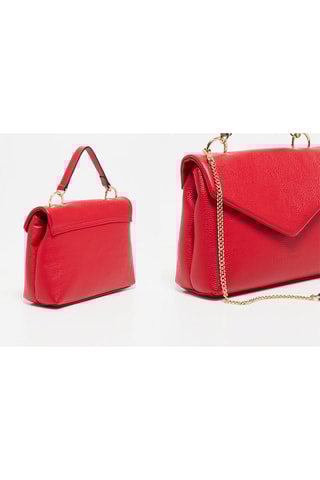 Sac bandoulière en cuir Yuna - Rouge
