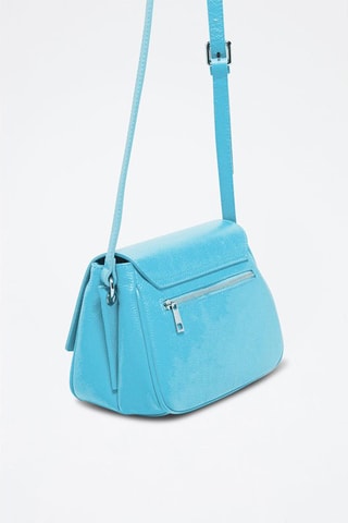 Sac bandoulière en cuir June - Bleu