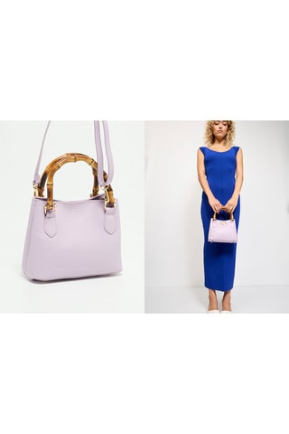 Sac à main en cuir Mini Assia - Violet