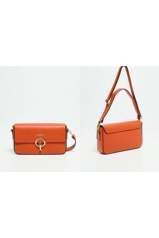 Sac bandoulière en cuir Diane - Orange