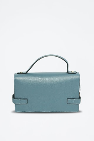 Sac à main en cuir Sumy - Bleu et doré