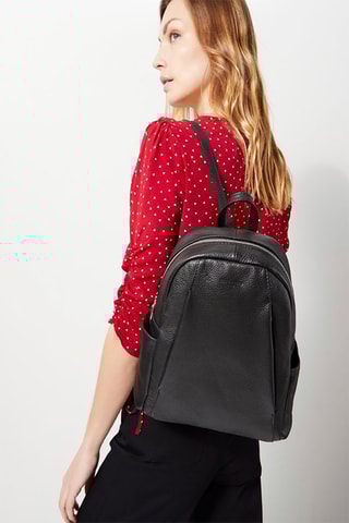 Sac à dos en cuir Acia - Noir