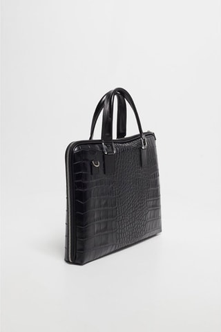 Porte-documents en cuir Peyton - Noir