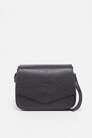 Leren Schoudertas June  - Zwart