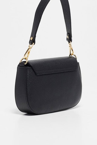 Leren Schoudertas Mia   - Zwart