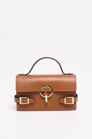 Sac bandoulière en cuir Sumy - Marron